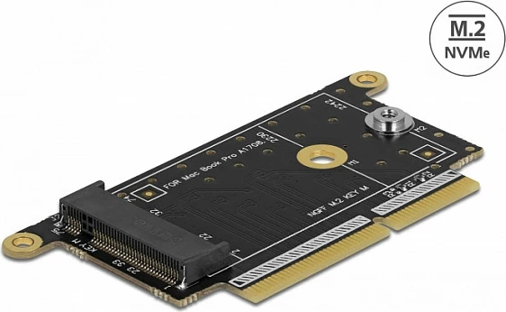 Adapter DeLOCK konvertues SSD MacBook Pro në M.2 NVMe, i brendshëm, i zi