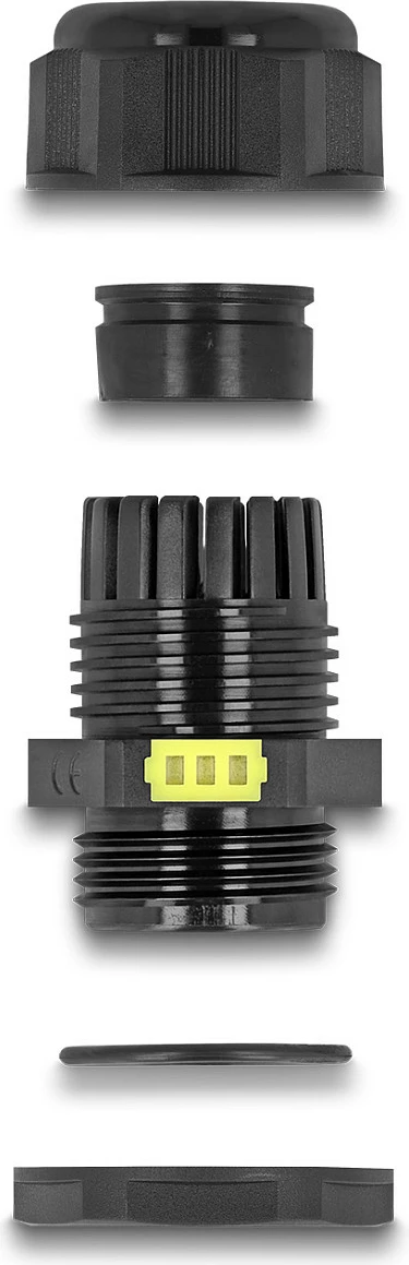 Kabel-glande DeLOCK M20 me ventilim, IP68, 6–12 mm, 2 copë, e zezë