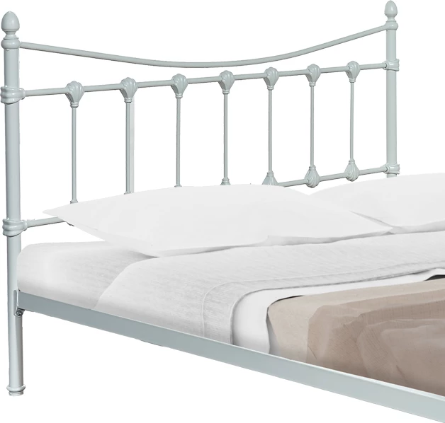 Krevat metalik Beowulf, ngjyrë e bardhë, 140x190x102cm