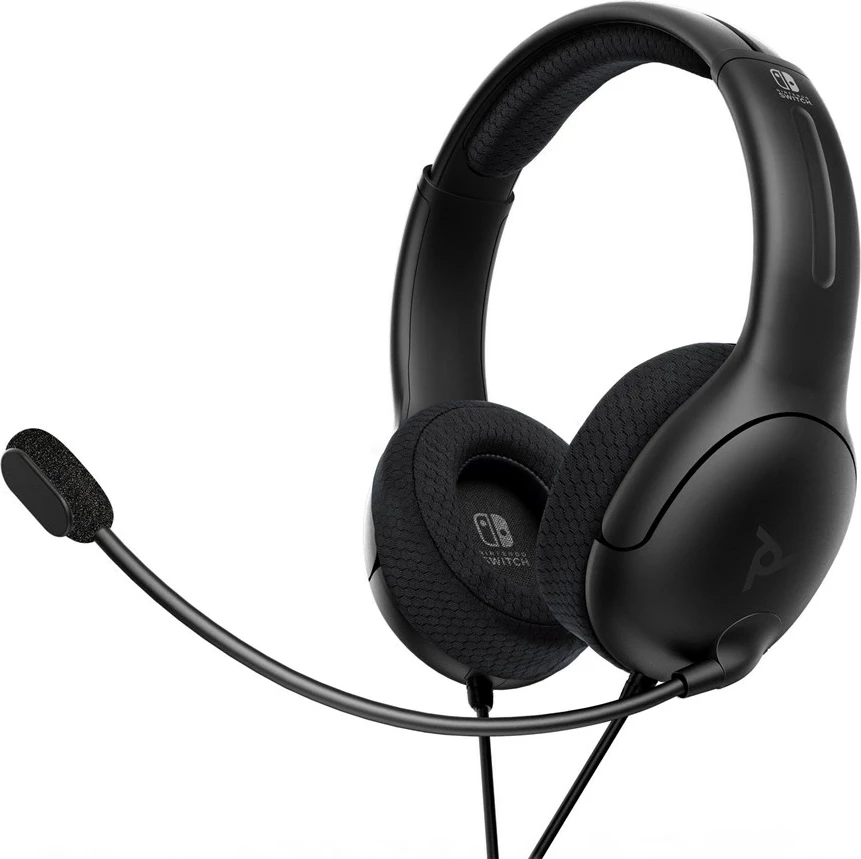 Kufje gaming PDP LVL40, me kabllo, stereo, mikrofon me flip-to-mute, për Nintendo Switch, të zeza