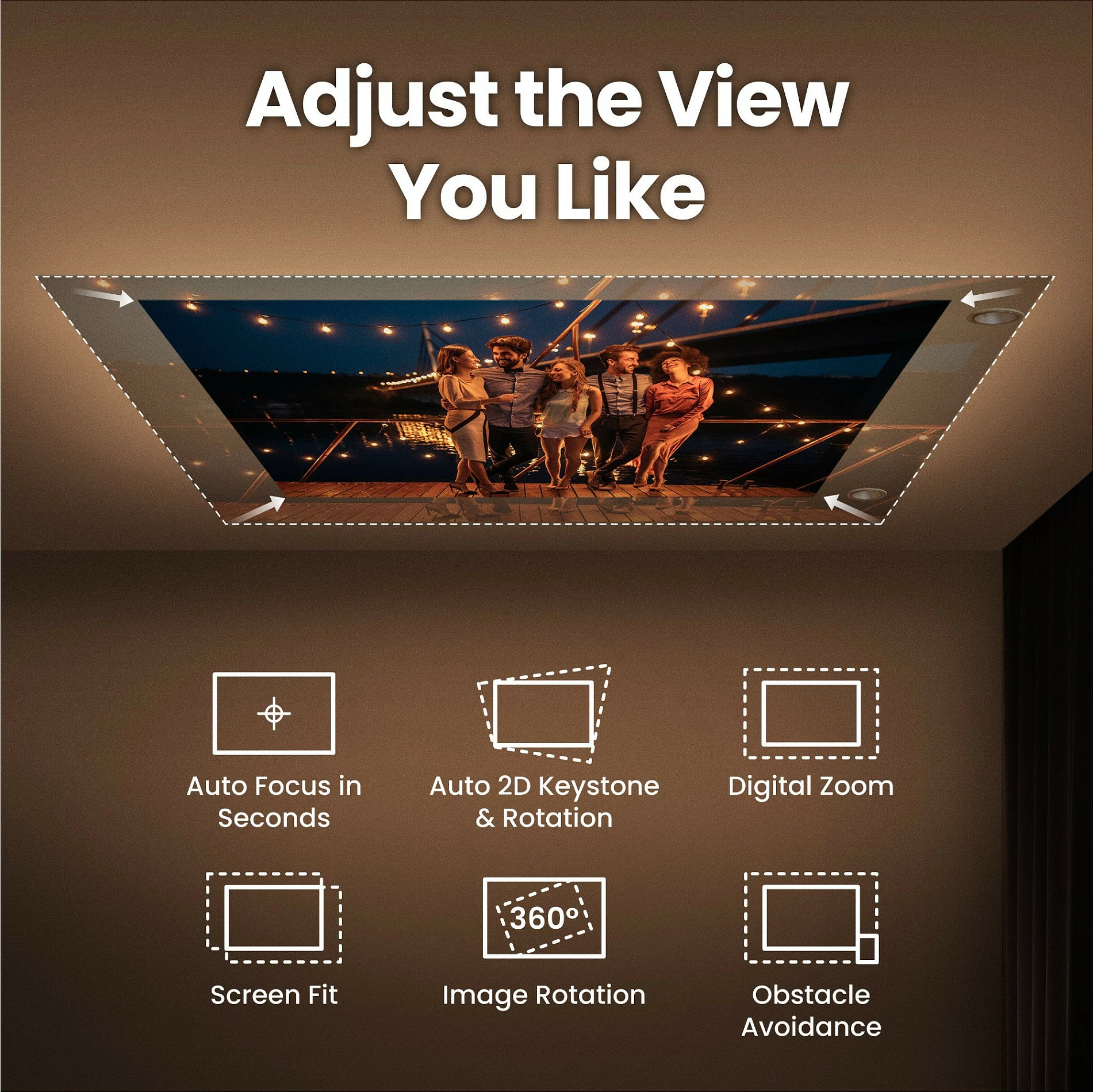 Projektor BenQ GV50, Full HD 1080p, Laser, 550 lm, Smart, i bardhë