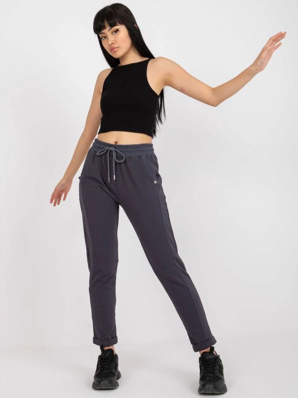 Pantallona sportive BASIC FEEL GOOD, graphite [Madhësia: M]