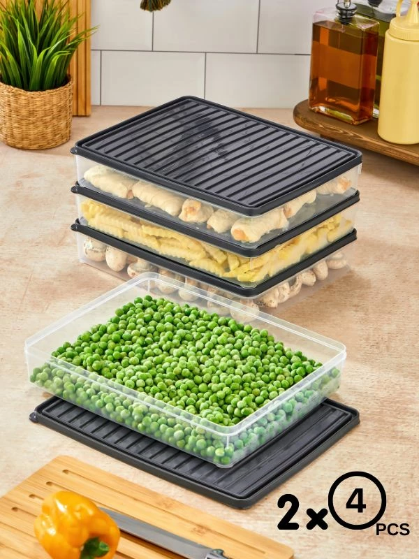 Set kuti për organizim (8 copë), ngjyrë antracit, VITABOX 8'LI-ANTRASIT 2,8LT