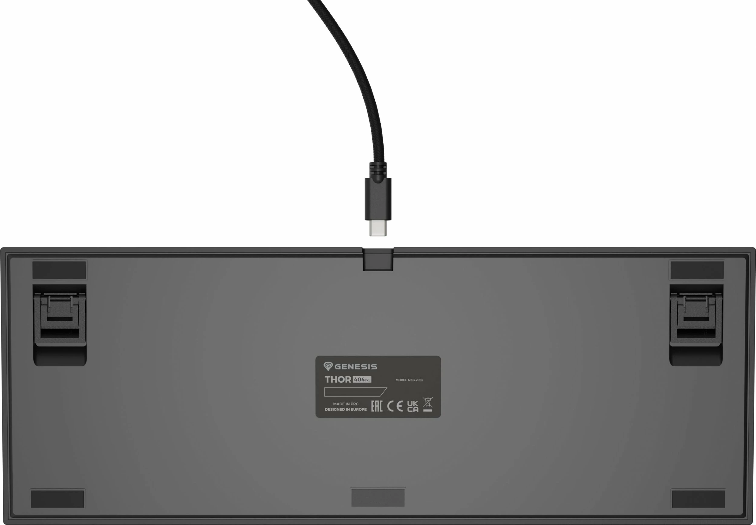 Tastierë mekanike GENESIS Thor 404 TKL NKG-2069, Gateron Yellow Pro, Hot-Swap, RGB, USB me kabllo, US layout, e zezë