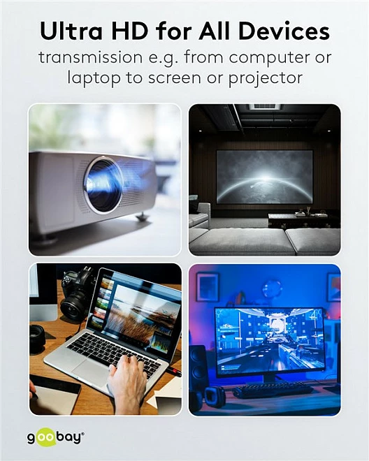 Kabllo DisplayPort Goobay 1.4, 2m, e zezë