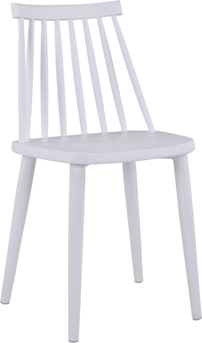 Karrige ngrënieje VANESSA e bardhë me këmbë metalike të bardha 43x46,5x82 cm., set prej 4 copë