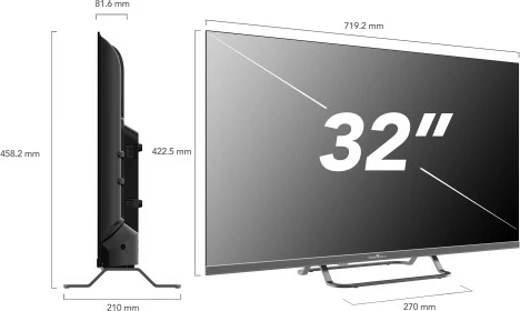 Televizor SmartTech 32" HD Google TV 32HG01V, 8GB, D-LED, gri