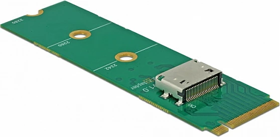 Adapter DeLOCK M.2 Key M në OCuLink SFF-8612, PCIe 3.0, 32 Gbit/s