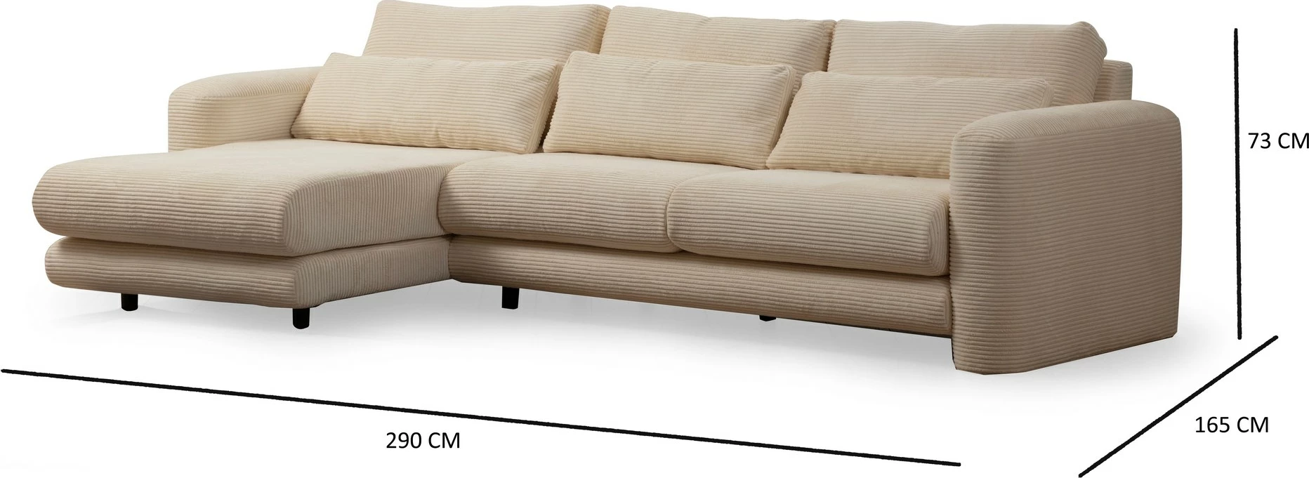 Këndare Atelier del Sofa, Lily këndore majtas, bezhë