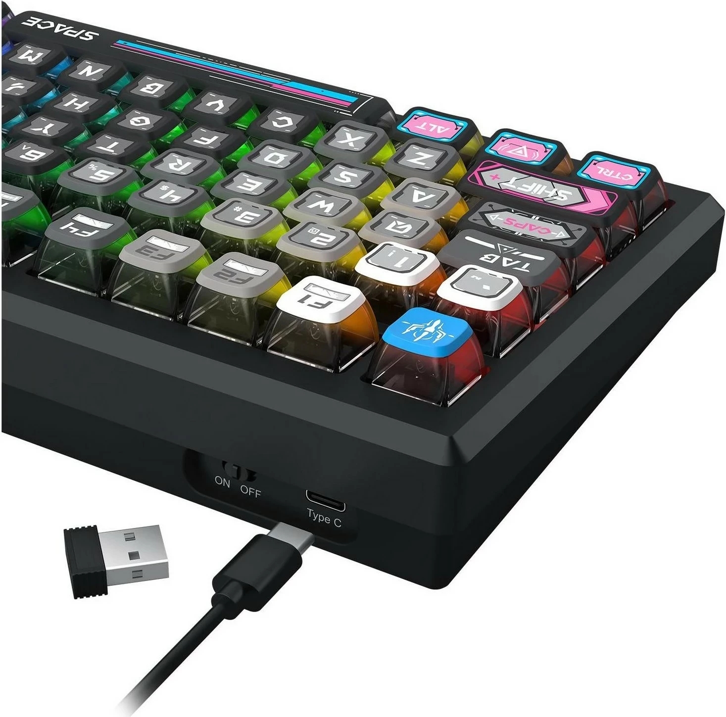 Tastierë mekanike Redragon K732MC-RGB-PRO Uranus Pro 82, RGB, wireless/wired, anglisht, e zezë