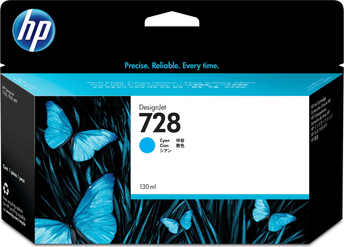 patron bojë HP 728 F9J67A 130 ml XL cyan