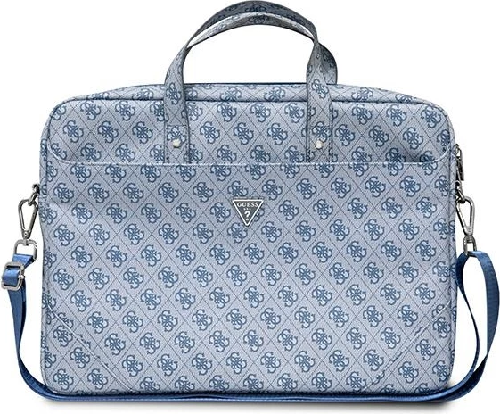 Çantë laptopi Guess Saffiano 4G Triangle Logo, për 16 inç, Kaltër