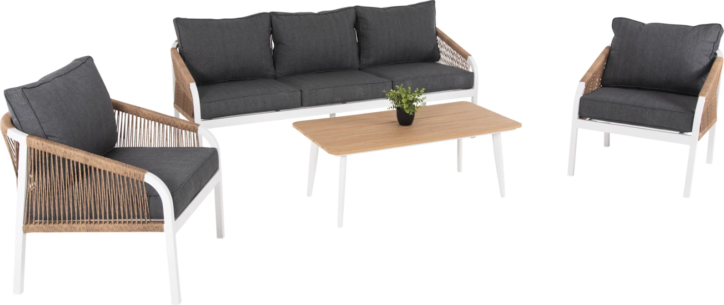 Set ulëse për kopsht MAERLY FH6056.01, 4 pjesë, i bardhë/antracit