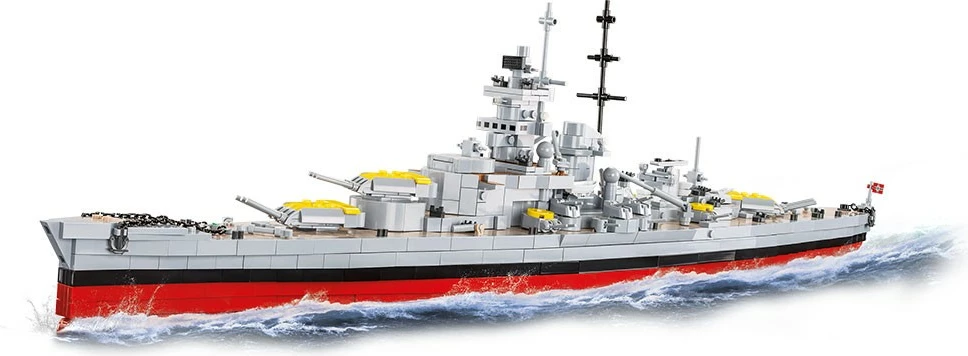 Set ndërtimi Cobi Klocki Battleship Gneisenau, 2417 pjesë, Historical Collection, gri/e kuqe
