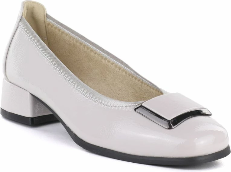 Këpucë me take të ulët Vinceza 18129, të hirtë