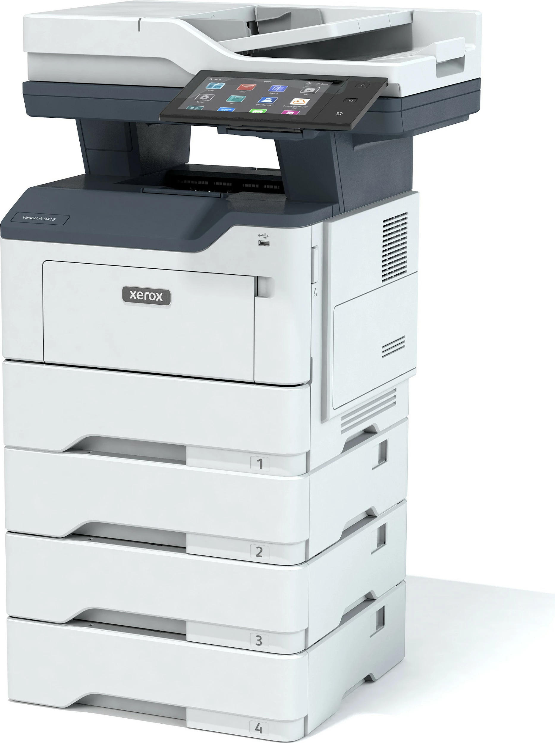 Printer multifunksional Xerox VersaLink B415DN, mono, USB/LAN, skanim/kopje/faks, duplex, gri/kaltër