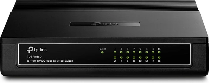 Switch TP-Link TL-SF1016D, 16-Port Fast Ethernet 10/100, Rackmount, i zi
