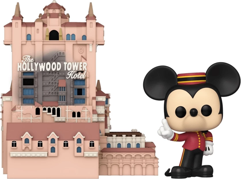 Figurë koleksionuese Funko Pop! Town Disney Town of Terror me Mickey, set me ndërtesë