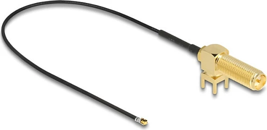 Kabllo antene DeLOCK 12033, RP-SMA në I-PEX MHF4, 0.25 m, e zezë