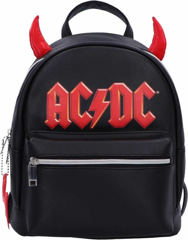 Çantë shpine Nemesis Now AC/DC, 31 cm, PU, me brirë djalli, e zezë