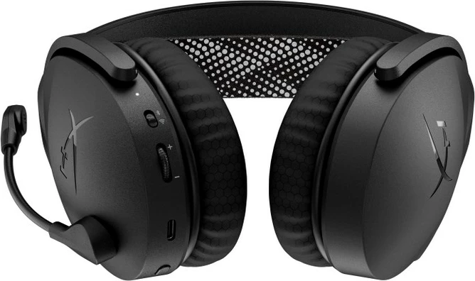 Kufje gaming pa tela HyperX Cloud Jet AJ0T1AA, 2.4 GHz + Bluetooth 5.3, stereo, drajverë 40 mm, bateri 25 orë, mikrofon boom me mute, e zezë
