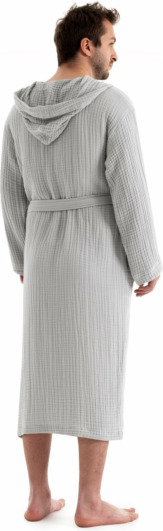 Rrobdeshamer unisex, muslin, ngjyrë gri, XXL