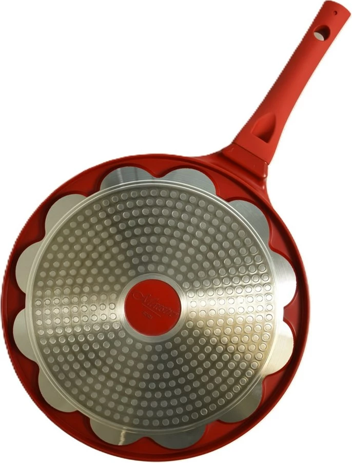 Tigan për krepa Maestro MR-1222-A, 26 cm, Alumini, Dorezë e kuqe