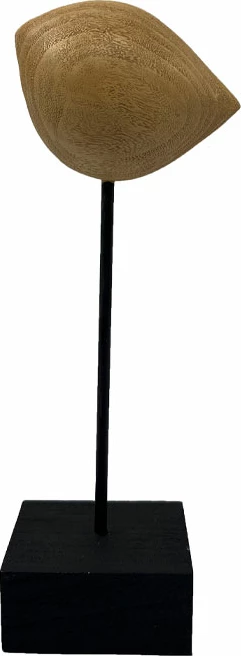 Dekor zog IBIS L, polirezine natyrale, metal i zi, 10.5x7.5x29cm