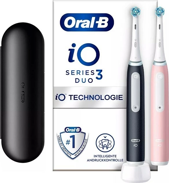 Furçë dhëmbësh elektrike Braun Oral-B iO 3 DUO, e zezë & rozë