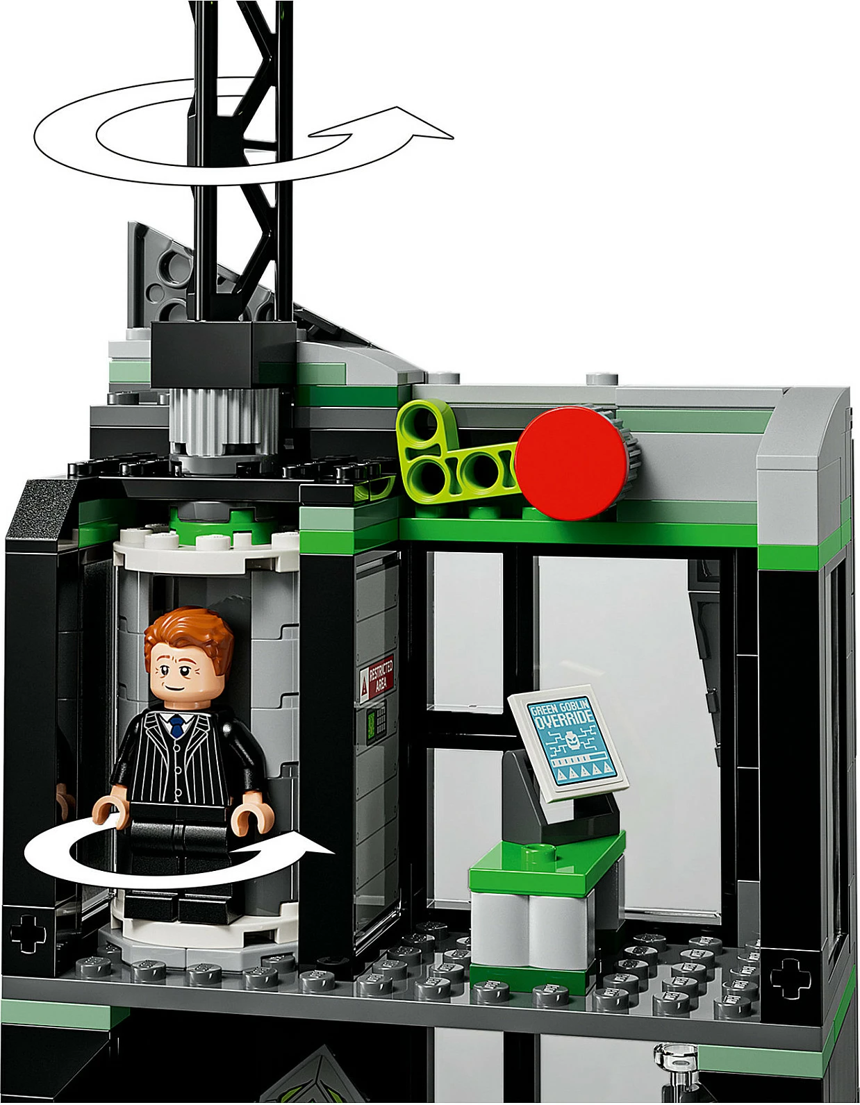 Set ndërtimi LEGO Marvel Spider-Man vs. Oscorp 76324, 808 copë, 10+, shumëngjyrësh