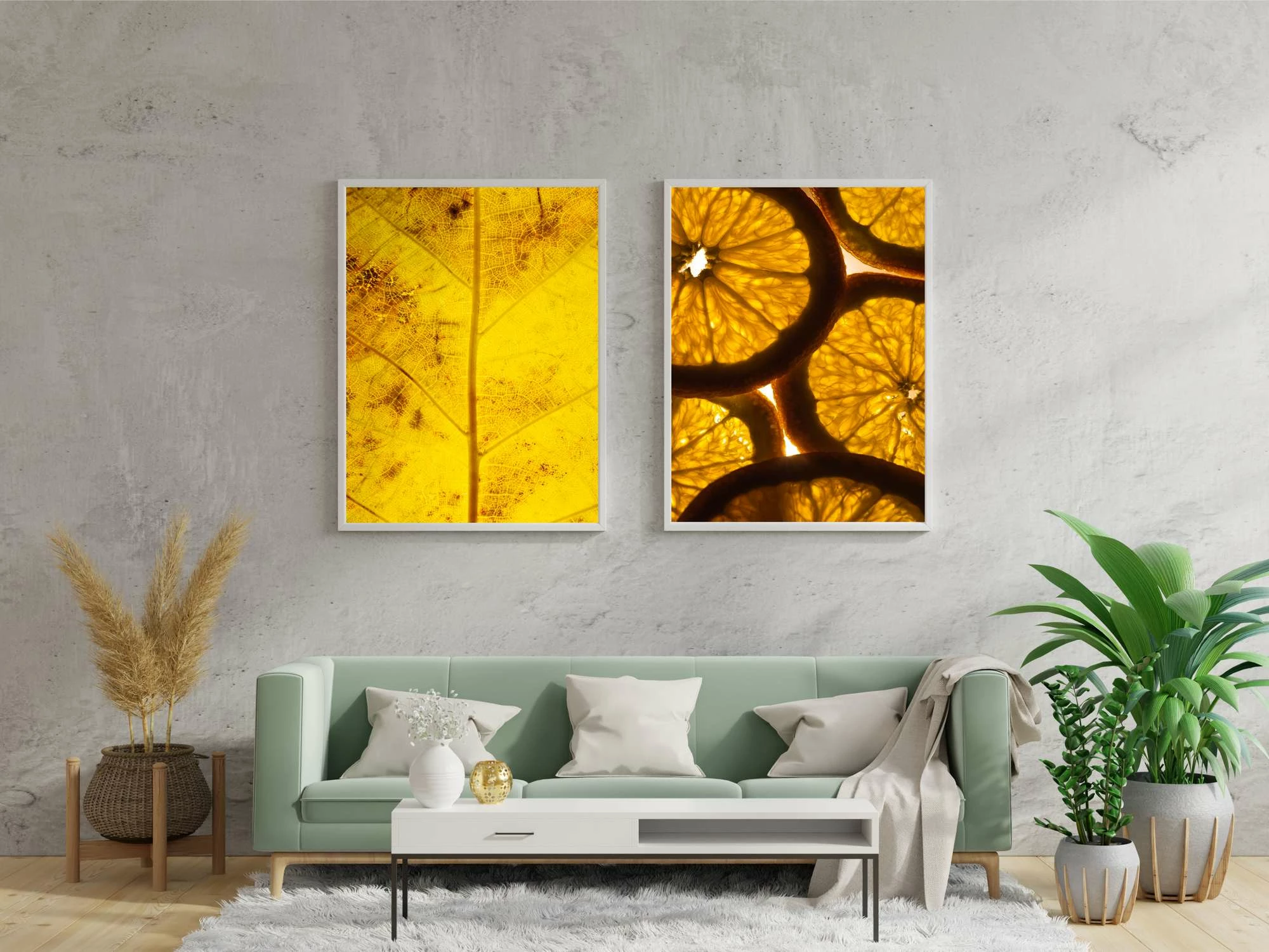 Pikturë dekorative me kornizë MDF (2 copë), Wallity, Mp2-00115, 21x30 cm