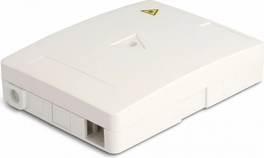 Kuti lidhëse fibër optike DeLOCK, montim në mur, 2x SC Simplex / LC Duplex, 106x80x24 mm, e bardhë