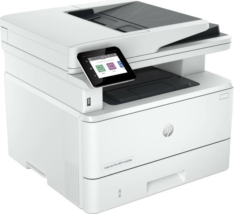 printer multifunksional HP LaserJet Pro MFP 4102fdn, duplex, Ethernet, USB 2.0, format Legal, lazer bardh e zi