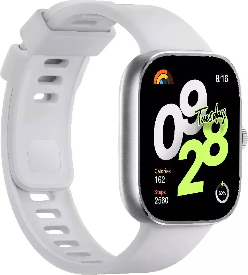 Smartwatch, Xiaomi, Redmi Watch 4, ekran 1.97" AMOLED 60Hz, GPS, Bluetooth 5.3, bateri 470 mAh, 5 ATM, gri argjendtë