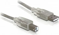 Kabllo USB 2.0 DeLOCK USB-A në USB-B, 0.5m, Male/Male, gri