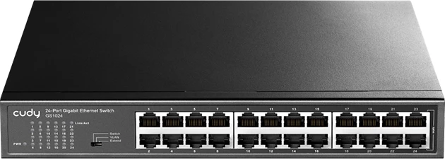 Switch metalik 24-portësh Gigabit Cudy GS1024, i zi