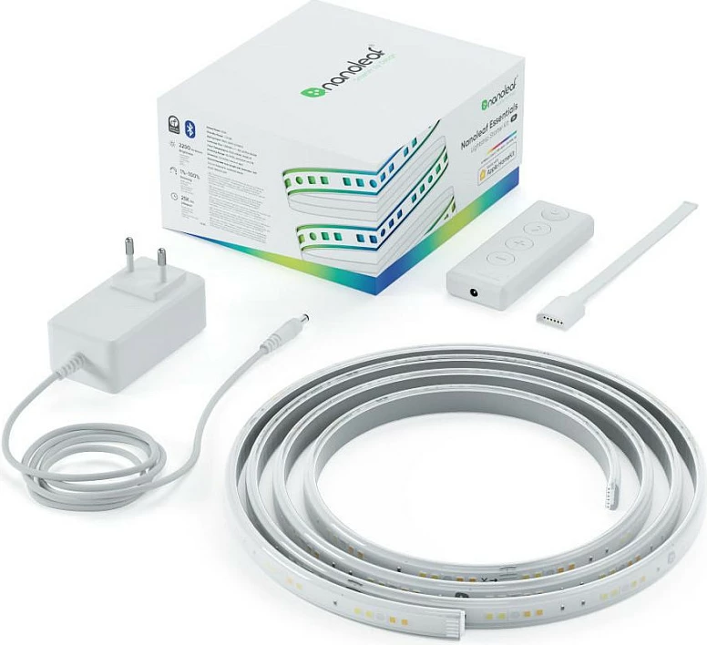 Shirit LED inteligjent Nanoleaf Essentials Smart Light Strip Expansion 1m, multikolor/e bardhë