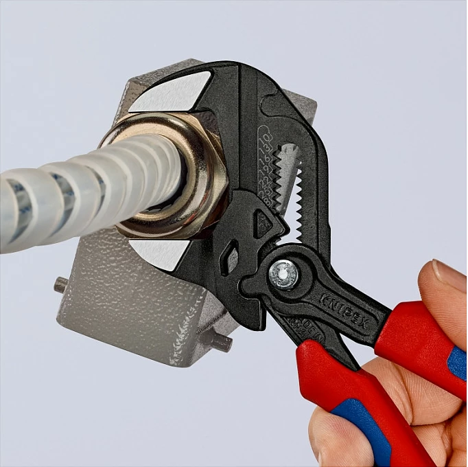 Çelës pincë Knipex 86 02 180, 180 mm, doreza kuqe/kaltër
