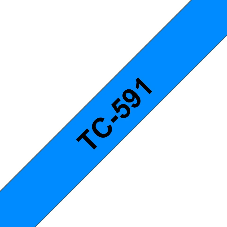 Kasetë etiketuese Brother TC-591, 9mm, 7.7m, kaltër