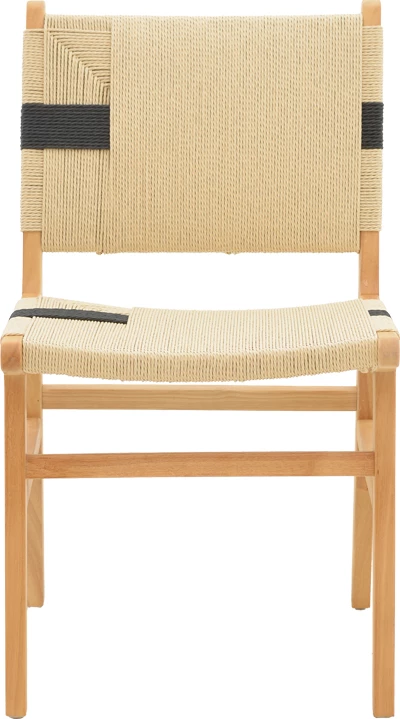 Karrige Julien, druri gome dhe litar, ngjyrë natyrale e zezë, 61x54x85cm