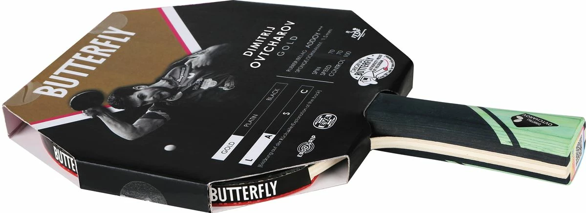 Raketë ping pongu Butterfly për meshkuj, e zezë