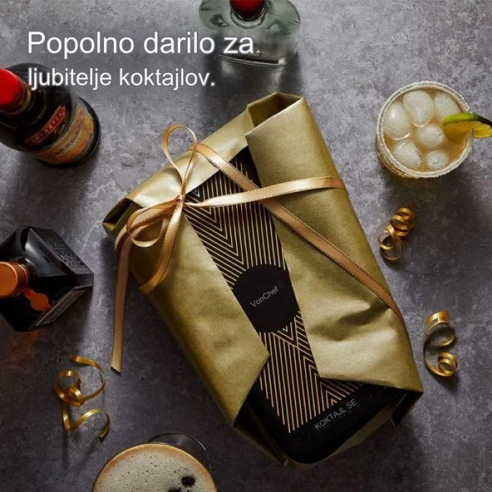 Set për kokteje Vonshef Boston Shaker 550ml, 6 copë, ari