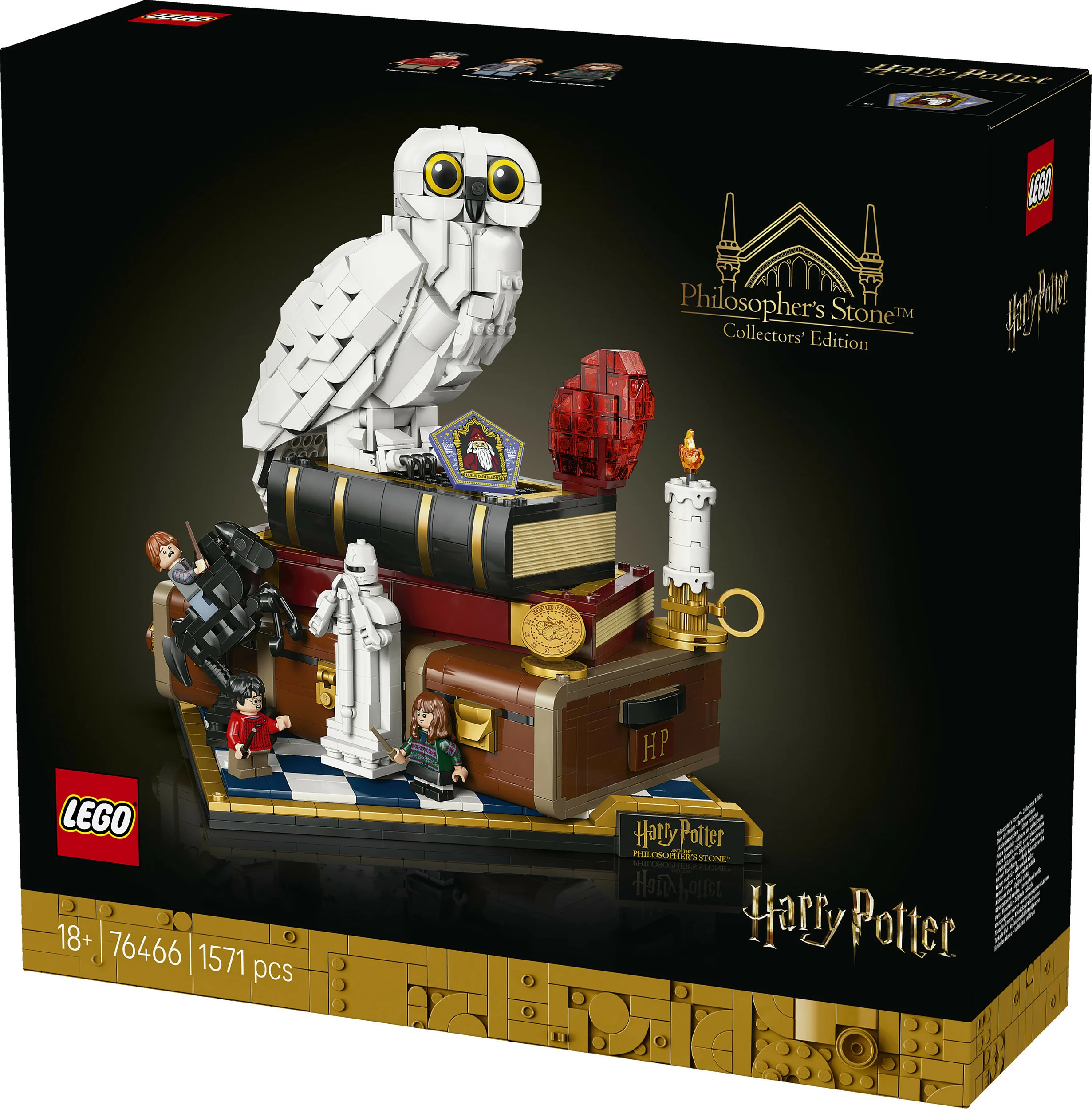 Set ndërtimi LEGO Harry Potter 76466 Philosopher's Stone Collectors' Edition, 1571 pjesë, 18+, multikolor