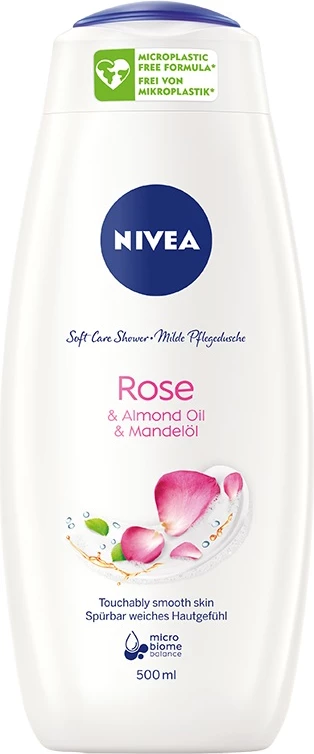 Xhel dushi për femra Nivea Rose & Almond Oil Care 500ml