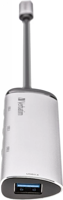 USB-C HUB Verbatim Multiport 4x USB-A USB 3.2 Gen 1, 0.15 m, gri