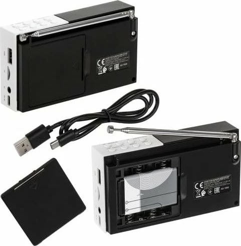 Radio digjitale PLL Adler AD 1908 AM/FM, Bluetooth 5.0, USB/SD, 20 memorje stacionesh, bateri 800 mAh, e bardhë