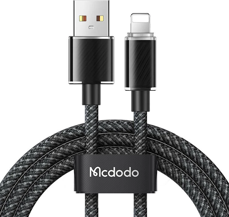 Kabllo USB-A në Lightning Mcdodo CA-3640, 1.2m, e zezë