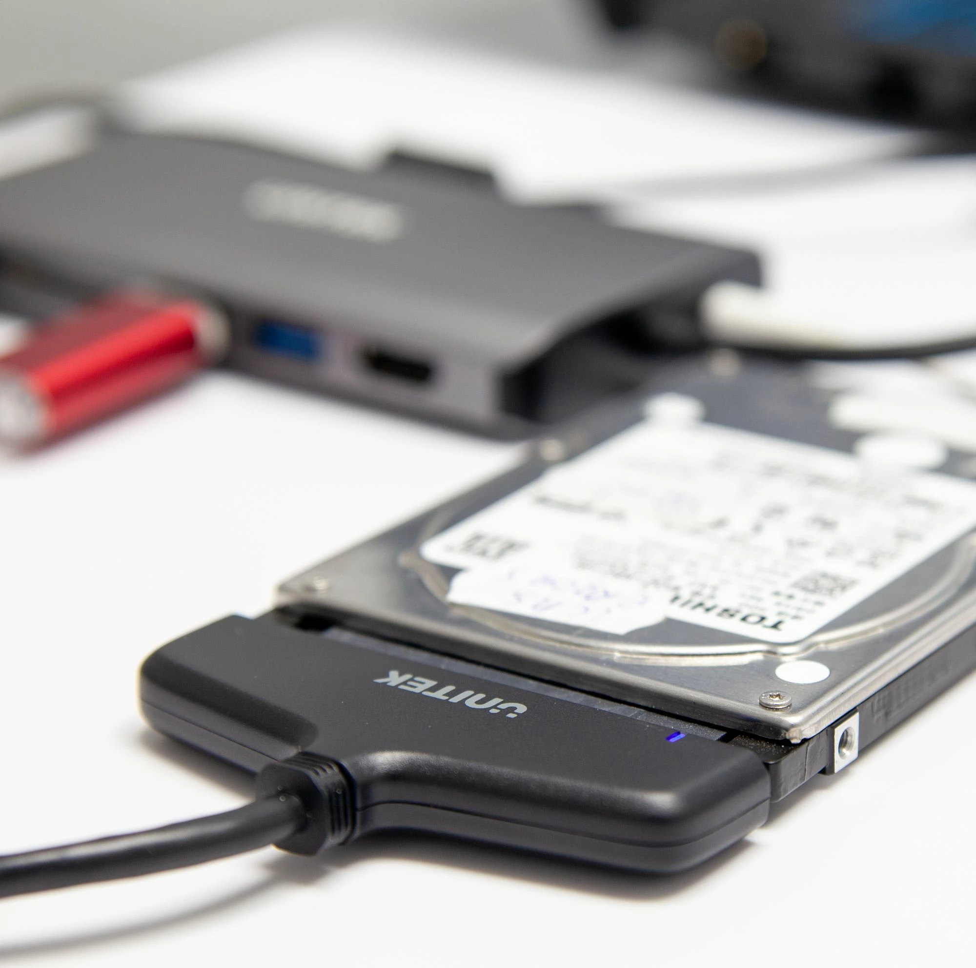 Adapter USB 3.0 në SATA III Unitek Y-1096 për HDD/SSD 2.5", i zi