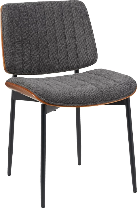 Karrige Kathy, dru arre, material gri, 51x58x81cm