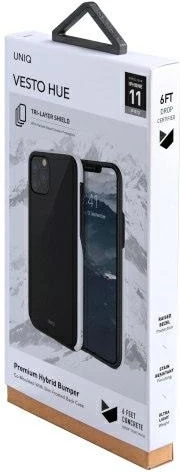 Mbështjellës UNIQ Vesto Hue për iPhone 11 Pro, zi dhe bardhë